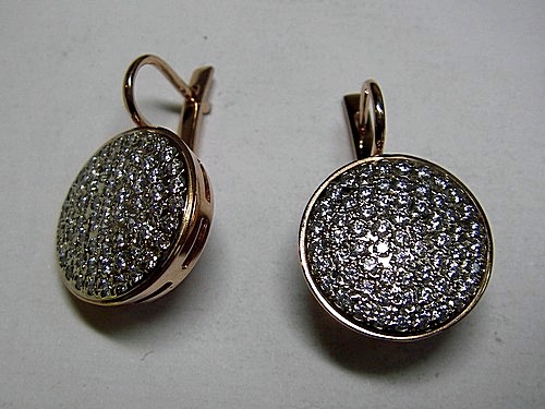 Серьги золотые без камней с.145