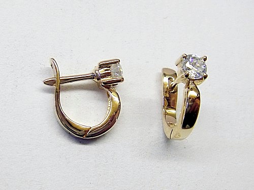 Серьги из золота обычные женские С-059